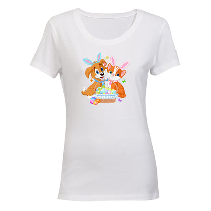 Easter Puppy & Kitten - Ladies - T-Shirt - BuyAbility South Africa