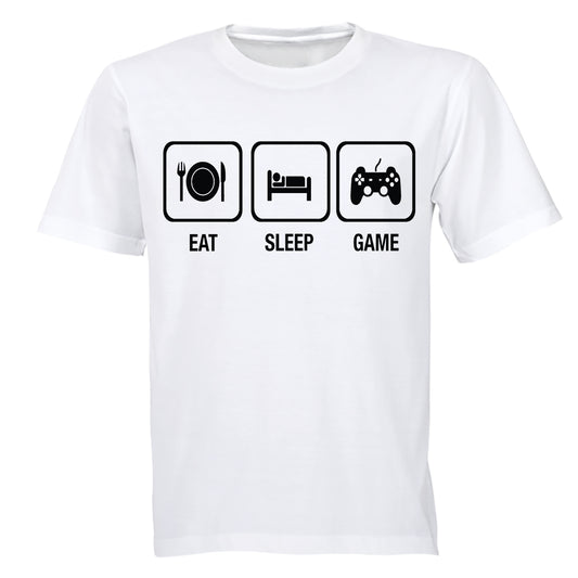 Eat. Sleep. Game - Adults - T-Shirt - BuyAbility South Africa