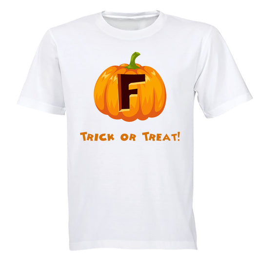 F - Halloween Pumpkin - Kids T-Shirt - BuyAbility South Africa