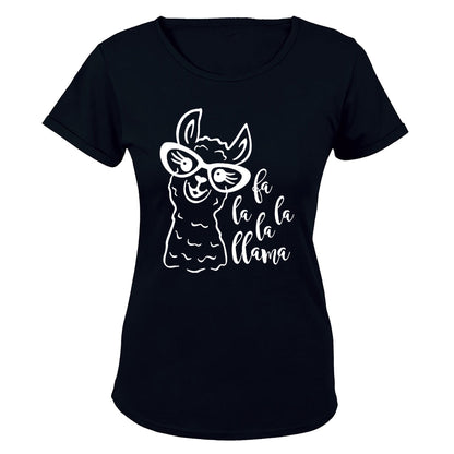 Fa La La Llama - Christmas - Ladies - T-Shirt - BuyAbility South Africa