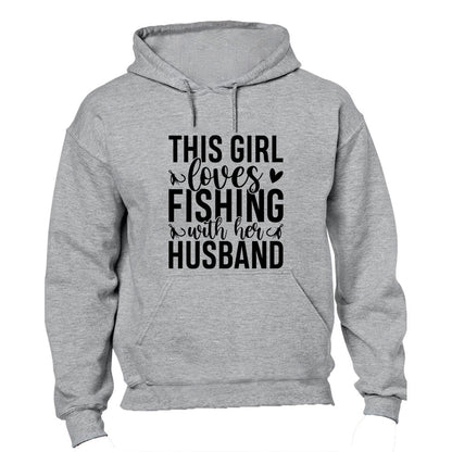 Fishing With Her Husband - Hoodie - BuyAbility South Africa