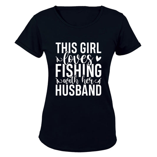 Fishing With Her Husband - Ladies - T-Shirt - BuyAbility South Africa
