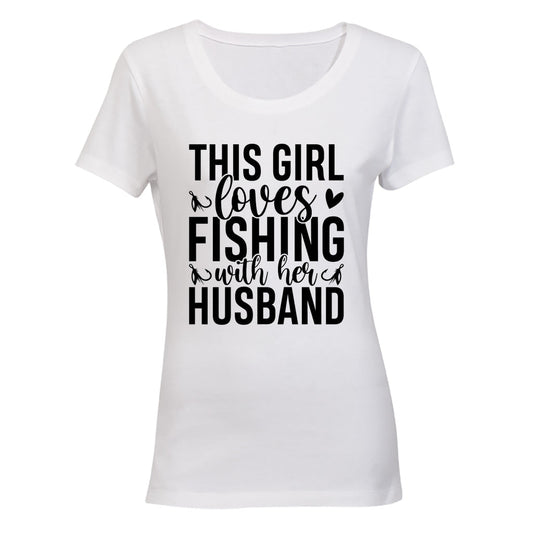 Fishing With Her Husband - Ladies - T-Shirt - BuyAbility South Africa