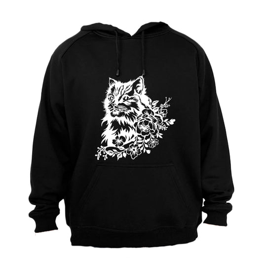 Floral Cat - Hoodie - BuyAbility South Africa