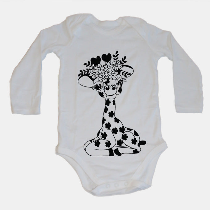 Floral Giraffe - Baby Grow - BuyAbility South Africa