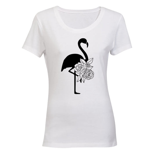Flower Flamingo - Ladies - T-Shirt - BuyAbility South Africa