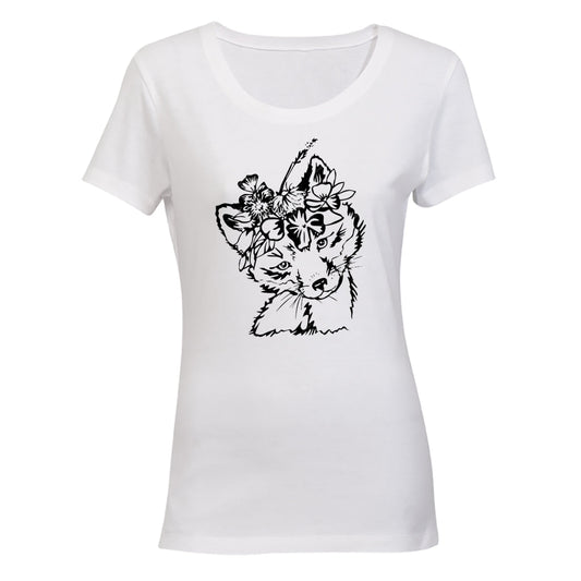 Flower Fox - Ladies - T-Shirt - BuyAbility South Africa