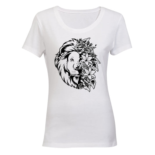 Flower Lion - Ladies - T-Shirt - BuyAbility South Africa