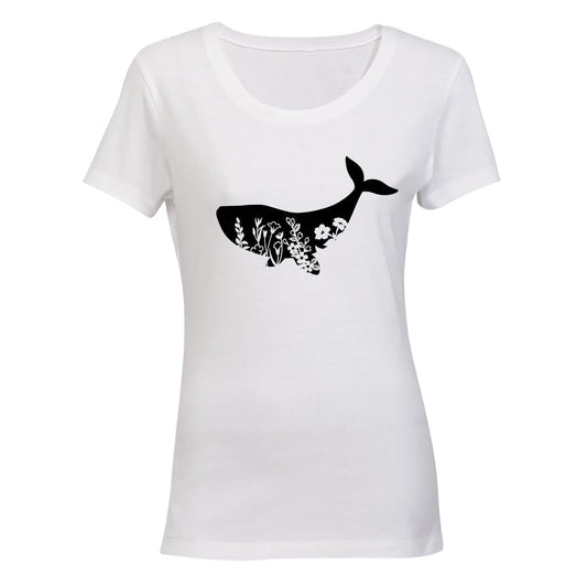 Flower Whale - Ladies - T-Shirt - BuyAbility South Africa