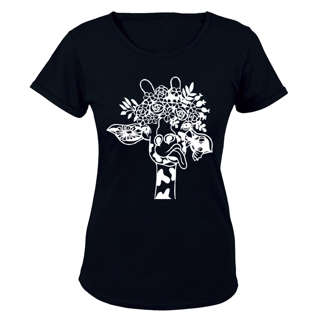 Flower Giraffe - Ladies - T-Shirt - BuyAbility South Africa