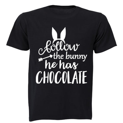 Follow The Bunny - He Has Chocolate - Kids T-Shirt - BuyAbility South Africa