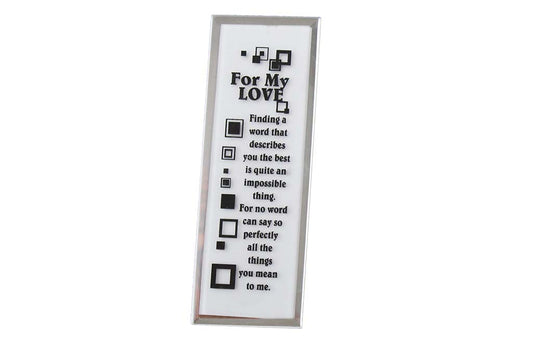 For My Love - Glass Plaque - BuyAbility South Africa