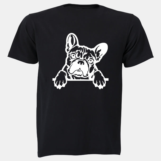 French Bulldog - Peeking - Kids T-Shirt - BuyAbility South Africa