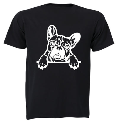 French Bulldog - Peeking - Kids T-Shirt - BuyAbility South Africa