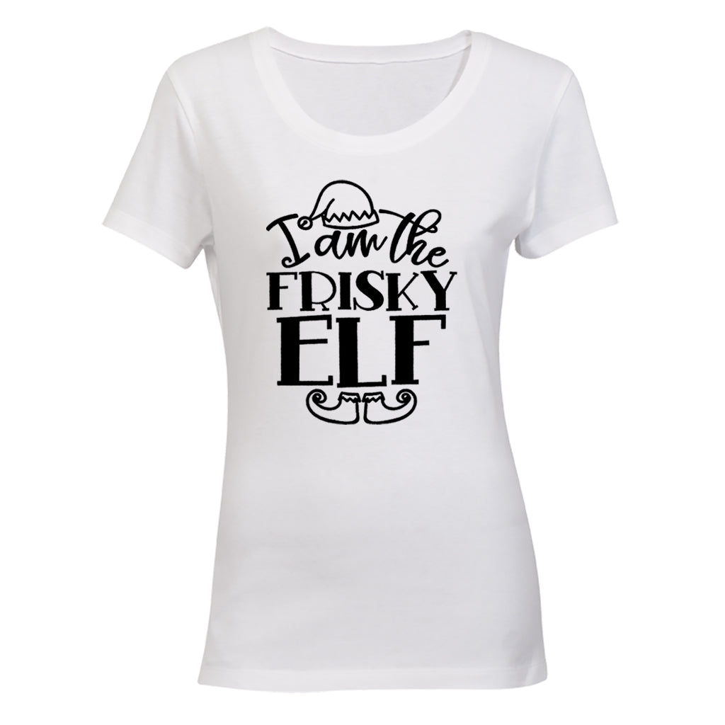 Frisky Elf - Christmas - Ladies - T-Shirt - BuyAbility South Africa