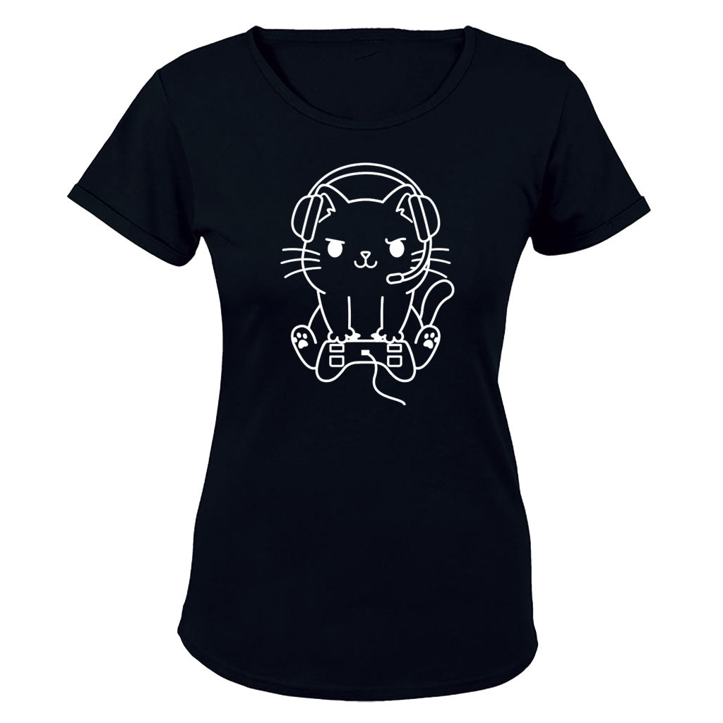 Gamer Cat - Ladies - T-Shirt - BuyAbility South Africa