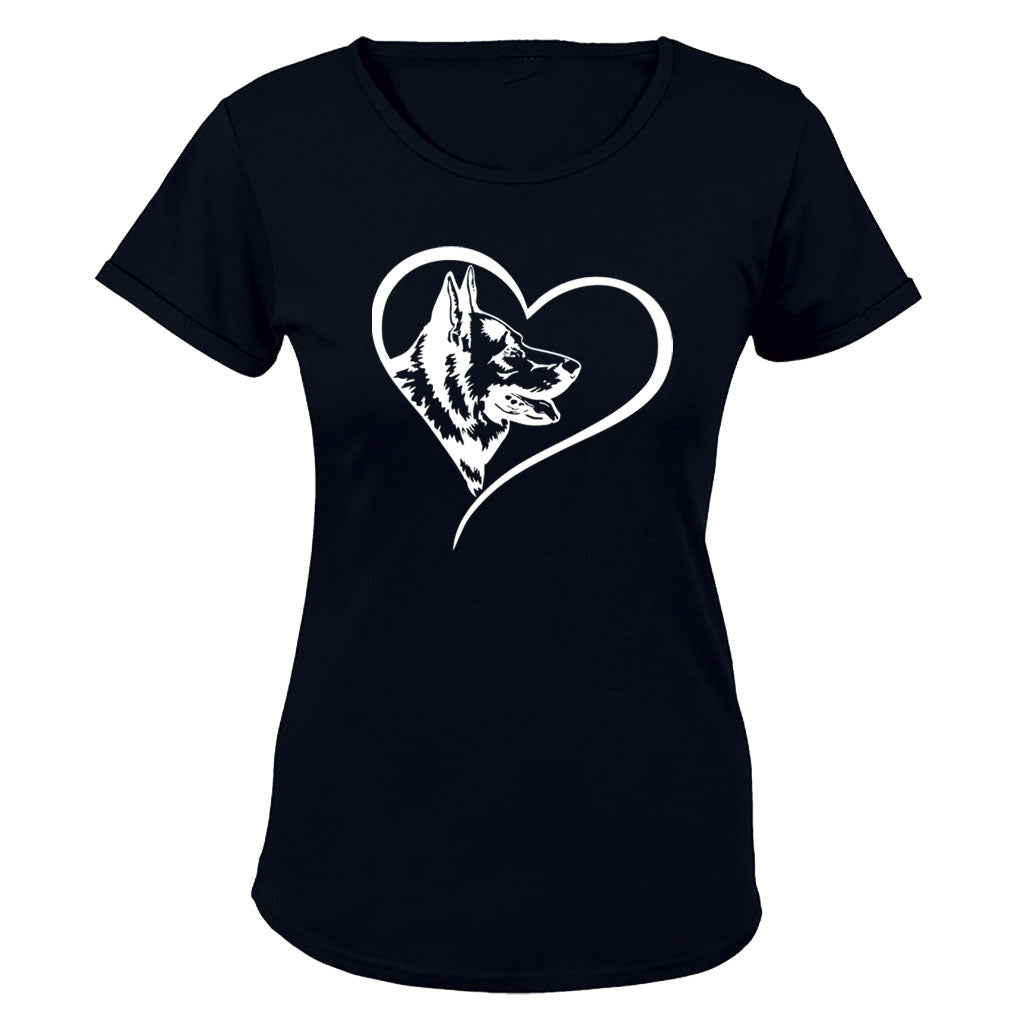 German Shepherd Heart - Ladies - T-Shirt - BuyAbility South Africa