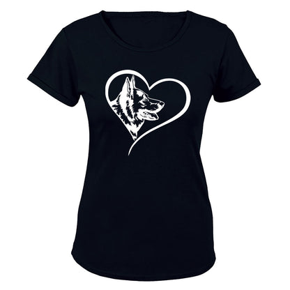 German Shepherd Heart - Ladies - T-Shirt - BuyAbility South Africa