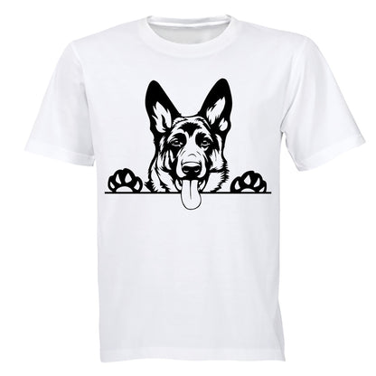German Shepherd Peeking - Kids T-Shirt - BuyAbility South Africa