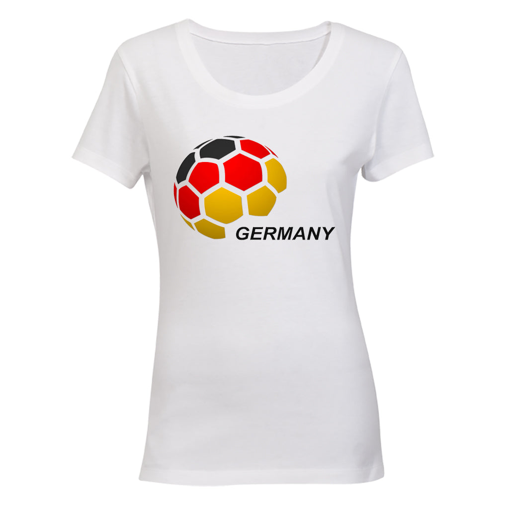 Germany - Soccer Ball - Ladies - T-Shirt - BuyAbility South Africa