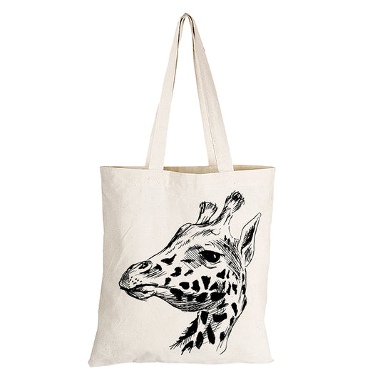 Giraffe Sketch - Eco-Cotton Natural Fibre Bag