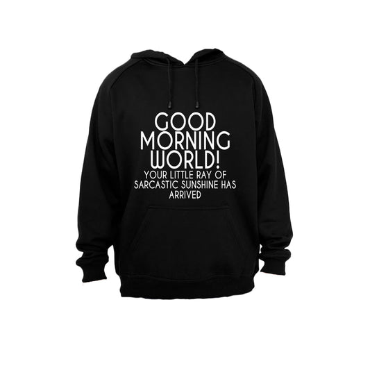 Good Morning World - Your Little Ray of Sarcastic Sunshine has Arrived - Hoodie - BuyAbility South Africa