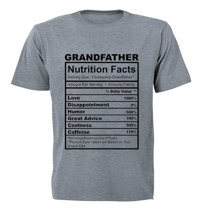 Grandfather Nutrition Facts - Adults - T-Shirt - BuyAbility South Africa