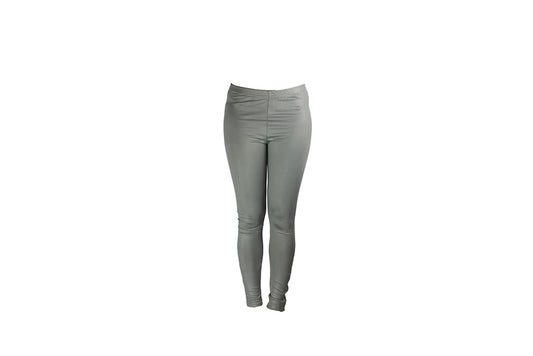 Grey Leggings With Ankle Zipper - BuyAbility
