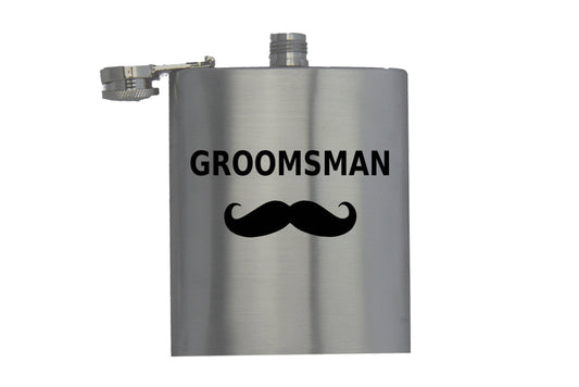 Groomsman - Mustache - Hip Flask - BuyAbility South Africa