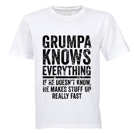 Grumpa Knows Everything - Adults - T-Shirt - BuyAbility South Africa