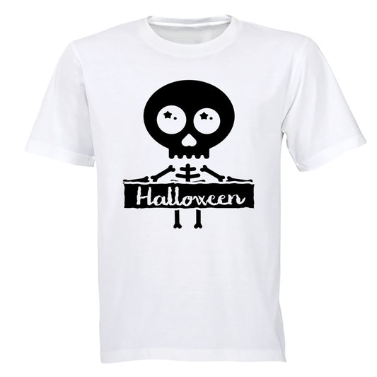 Skeleton Halloween Sign - Adults - T-Shirt - BuyAbility South Africa