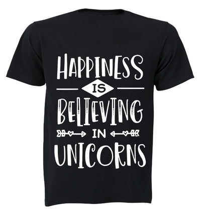 Happiness is Believing in Unicorns - Kids T-Shirt - BuyAbility South Africa