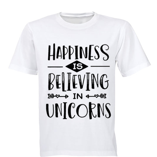 Happiness is Believing in Unicorns - Kids T-Shirt - BuyAbility South Africa