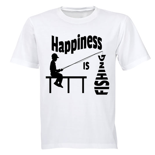 Happiness is Fishing - Adults - T-Shirt - BuyAbility South Africa