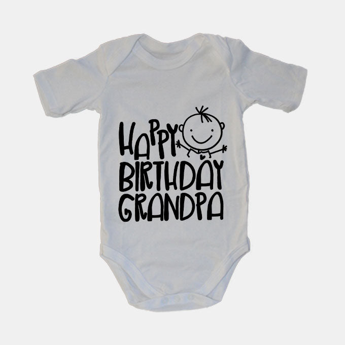 Happy Birthday Grandpa - Baby Grow