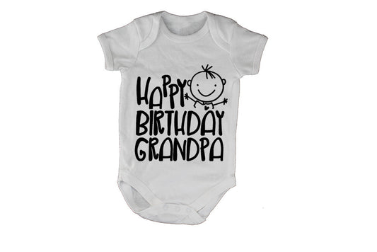 Happy Birthday Grandpa - Baby Grow - BuyAbility South Africa