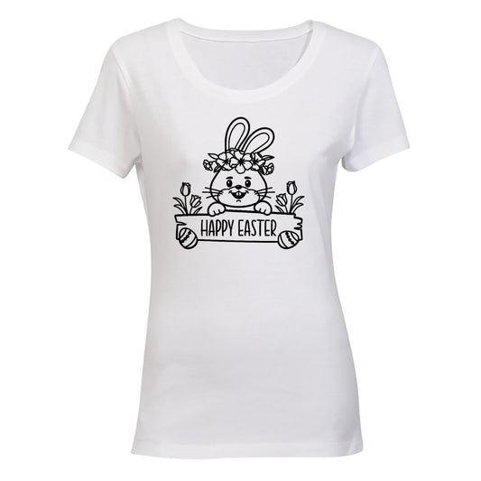 Happy Easter - Bunny Sign - Ladies - T-Shirt - BuyAbility South Africa