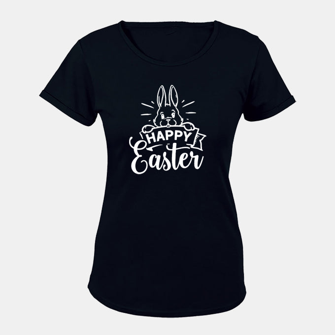 Happy Easter - Peeking Bunny - Ladies - T-Shirt - BuyAbility South Africa
