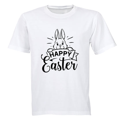Happy Easter - Peeking Bunny - Adults - T-Shirt - BuyAbility South Africa