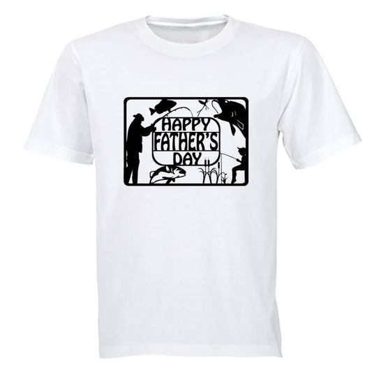 Happy Fathers Day - Fishing - Adults - T-Shirt - BuyAbility South Africa