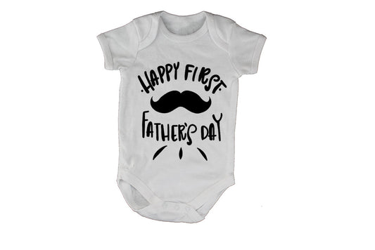 Happy First Father s Day - Mustache - Baby Grow - BuyAbility South Africa