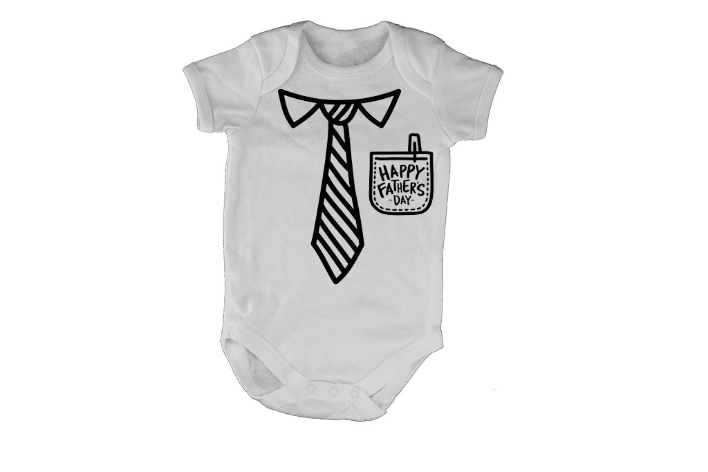 Happy Father's Day, Pocket + Tie - Baby Grow - BuyAbility South Africa