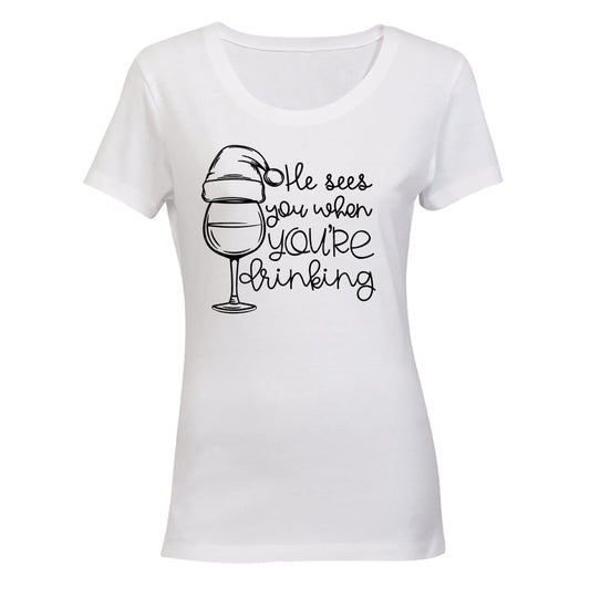 He Sees You - Christmas - Ladies - T-Shirt - BuyAbility South Africa