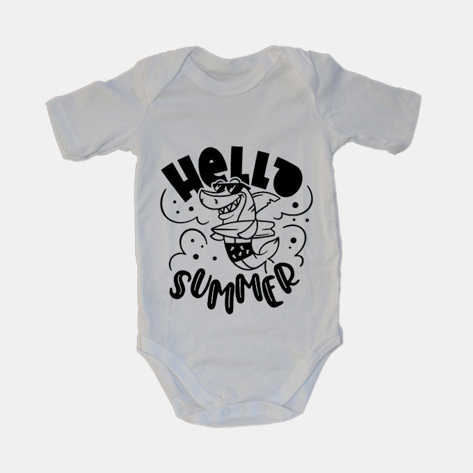 Hello Summer - Shark - Baby Grow