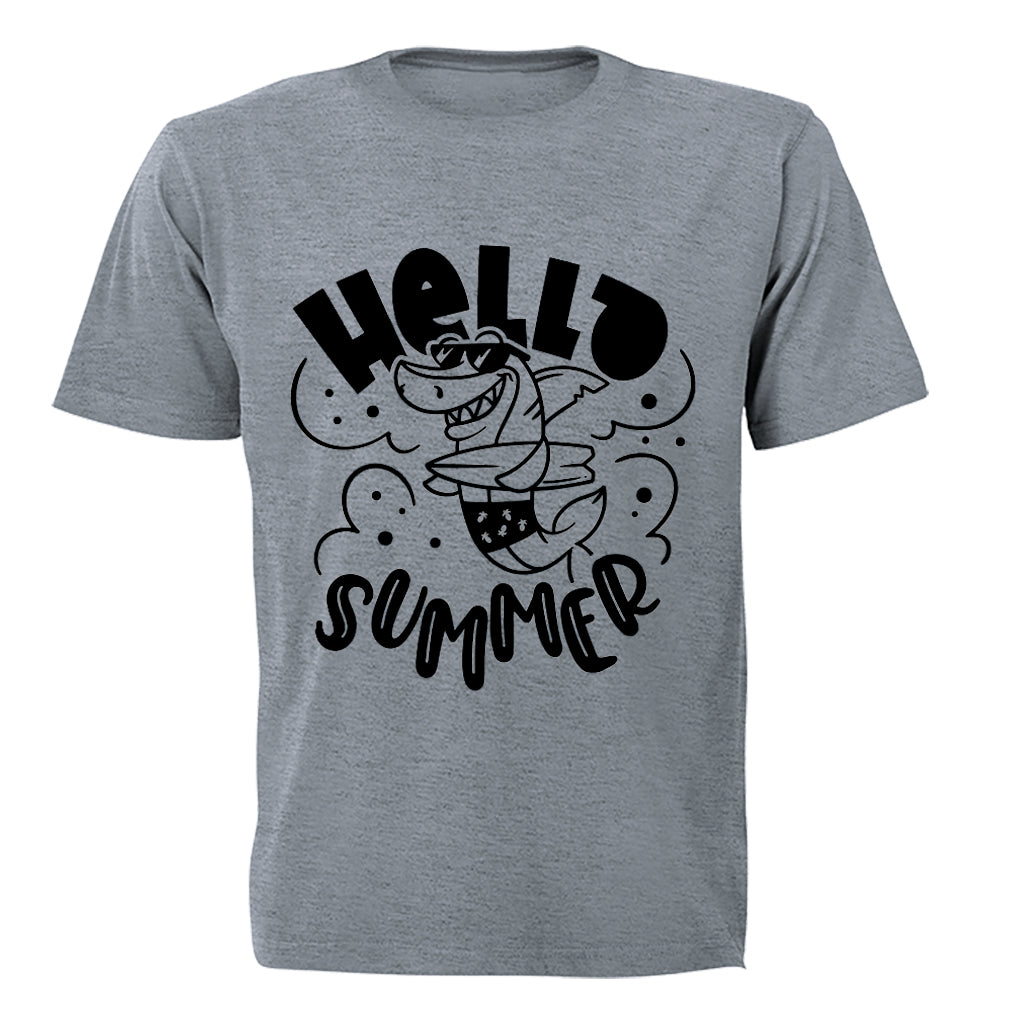 Hello Summer- Shark - Kids T-Shirt - BuyAbility South Africa