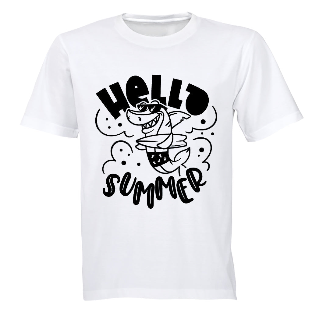 Hello Summer- Shark - Kids T-Shirt - BuyAbility South Africa