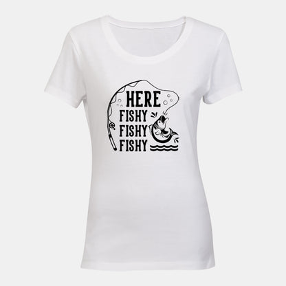 Here Fishy Fishy - Ladies - T-Shirt - BuyAbility South Africa