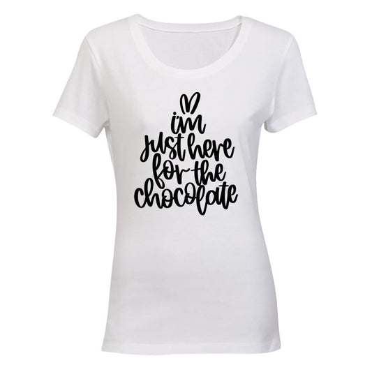 Here for the Chocolate - Easter - Ladies - T-Shirt - BuyAbility South Africa