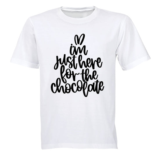 Here for the Chocolate - Easter - Adults - T-Shirt - BuyAbility South Africa