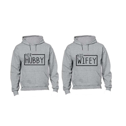 Her Hubby & His Wifey - Couples Hoodies (1 Set) - BuyAbility South Africa